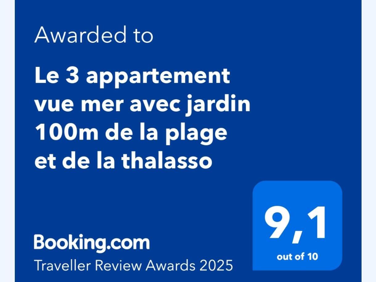 Le 3 Appartement Vue Mer Avec Jardin 100M De La Plage Et De La Thalasso コンカルノー エクステリア 写真